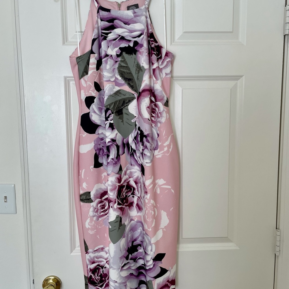 Vince Camuto pink floral dress